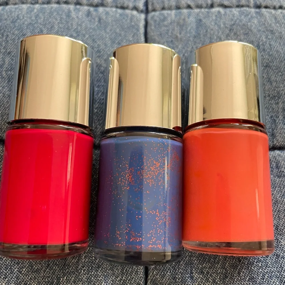 Nordstrom BP Nail Polish 6 Bottles Glitter & Solid Shades 2 NEW Boxed Sets